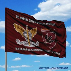 Прапор ББПС Боривітер 95 ОДШБр та знак ДШВ